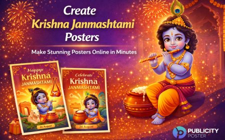 Create Krishna Janmashtami Posters With Publicity Poster
