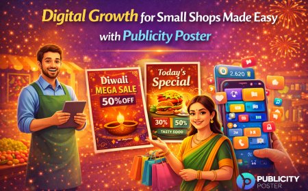 Digital Growth for Small Shops Made Easy with Publicity Poster.