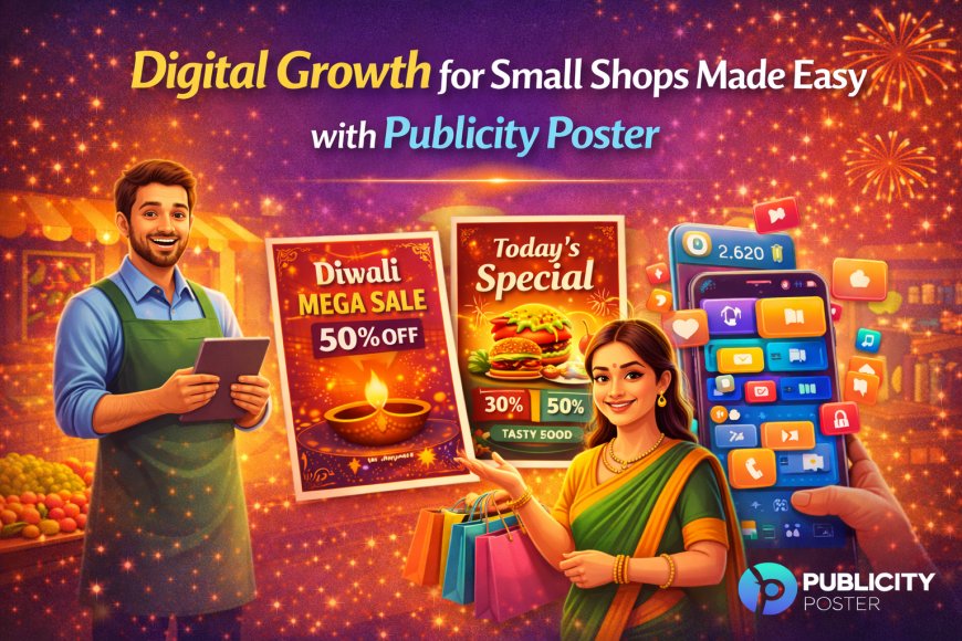 Digital Growth for Small Shops Made Easy with Publicity Poster.
