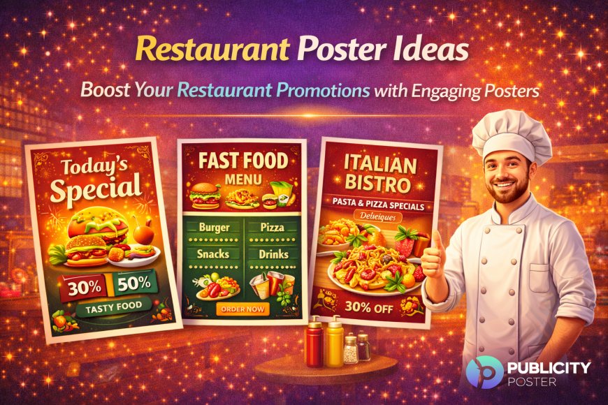 5 Poster Ideas for Restaurant & Café Promotions