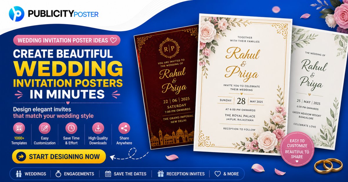 Top 5 Wedding Invitation Poster Ideas
