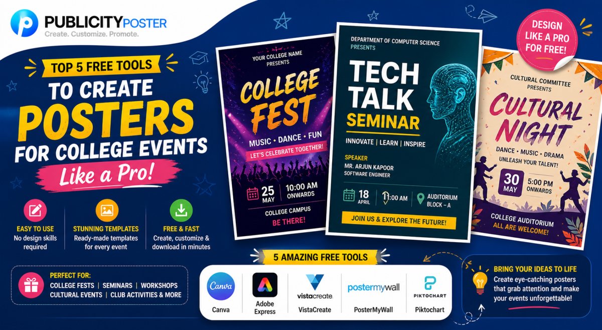 Top 5 Free Tools to Create Posters for College Events Like a Pro