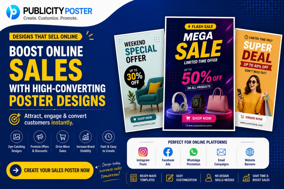 How to Use Posters for Online Sales & Offers