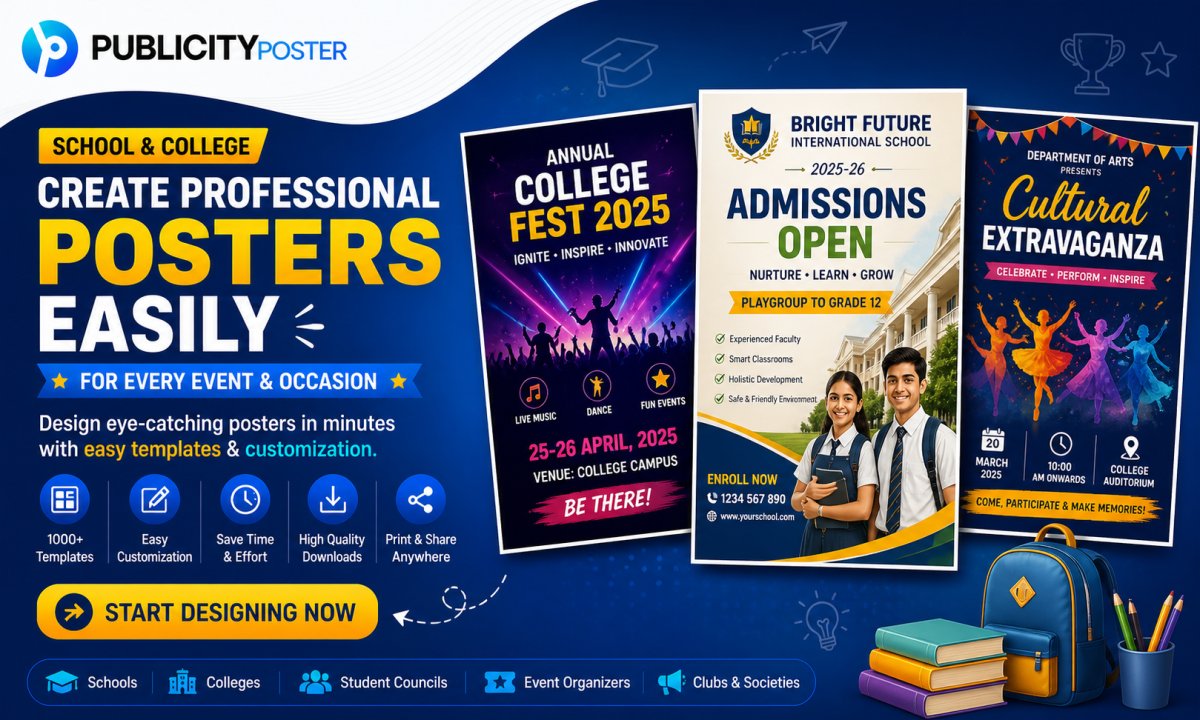 Create Professional Posters for School & College Events