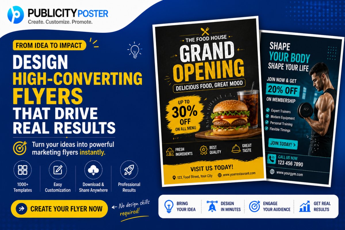 From Idea to Impact: Designing High-Converting Flyers Using Publicity Poster