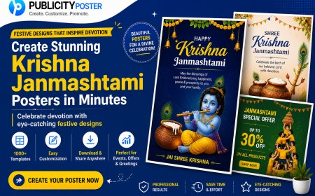 Create Krishna Janmashtami Posters With Publicity Poster